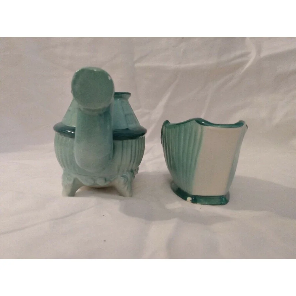 Brayton Laguna Sugar Creamer Potbelly Stove Ash Can 1943 California Pottery
